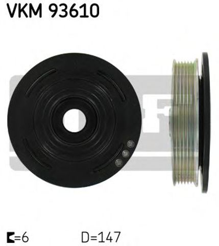 Демпферний шків колінвала VKM93610 SKF