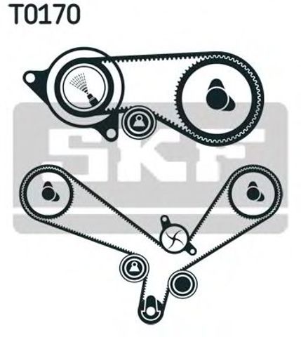 Ремінь ГРМ, комплект VKMA01952 SKF