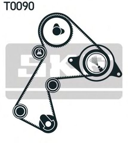 Ремінь ГРМ, комплект VKMA06113 SKF