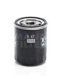 Mann-filter фільтр масляний mitsubishi colt/smart forfour 1.1-1.5 04-06 W67