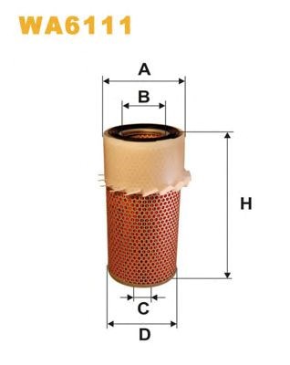 Фільтр повітря hyundai h 150 h 200 wix filters (wa6111) WA6111