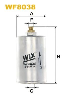 Фільтр паливний mb w124, 2.3-6.0, 80-01 маг "carspares" WF8038