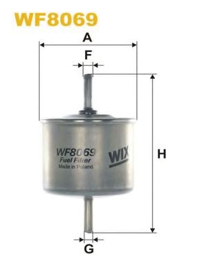 Bosch n4184 h=145mm фільтр паливний диз, audi 1,6-2,4 vw 1,9tdi volvo 2,5tdi WF8056