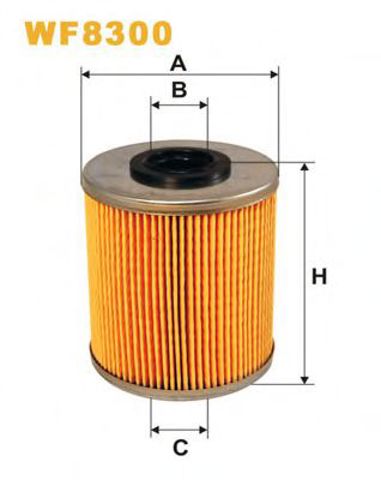 Фільтр паливний дизель, змінний елемент WF8300