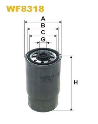 Bosch n2048 фільтр паливний fiat doblo 1,9jtd 01- WF8318