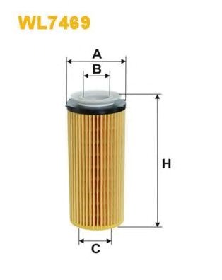 Фільтр масляний двигуна bmw (вир-во wix-filters) wl7469 WL7469