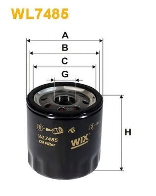 Фільтр олії WL7485