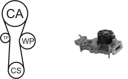 Wpk-174101 насос охолоджуючої рідини + комплект зубчатого ременя WPK174101
