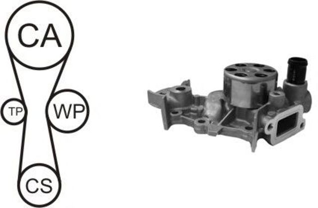 Водяний насос + комплект зубчастого ременя airtex wpk-181801 WPK181801