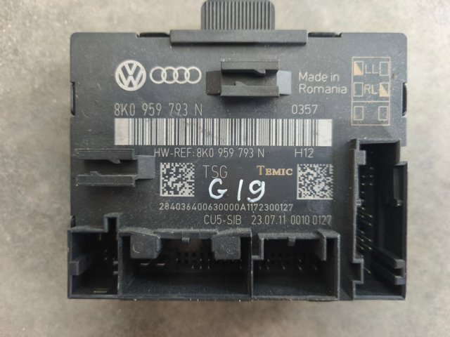 Блок комфорту передніх дверей 8K0959793N VAG