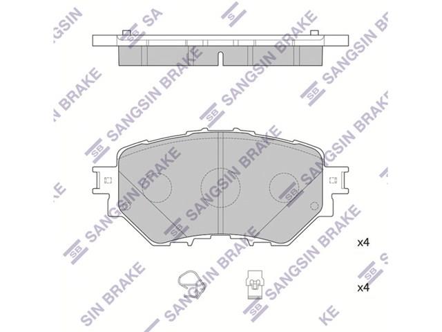 Передні гальмівні колодки SP4123 HI-Q