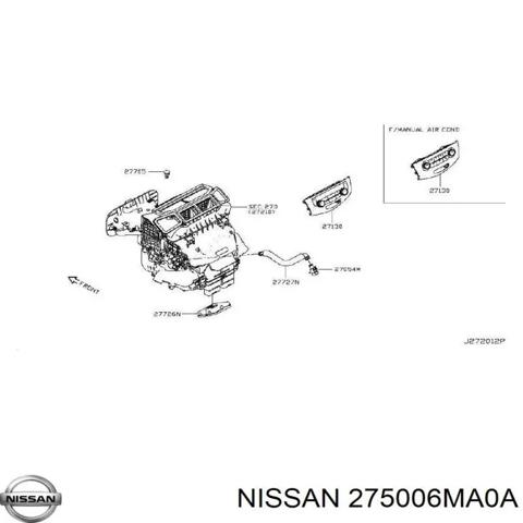 Апаратура регулювання контролю кондиціонування повітря 275006MA0A NISSAN