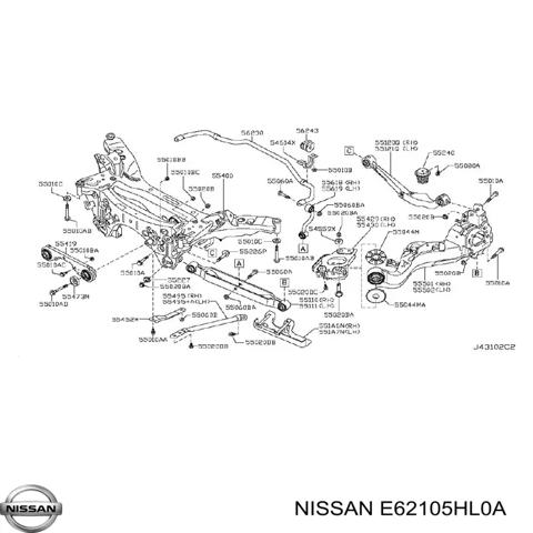 Задній амортизатор E62105HL0A NISSAN