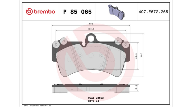 Дискові гальма P85065 BREMBO