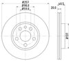 Диск гальмівний передній 8DD355105621 HELLA