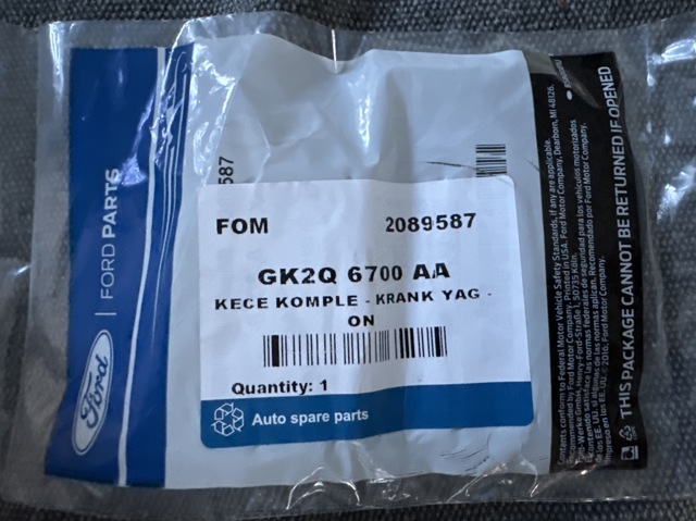Сальник колінвала двигуна (передній) 2089587 FORD
