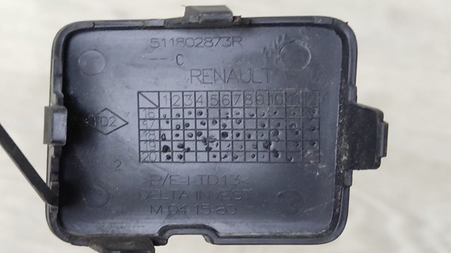 Заглушка бампера буксирувального гака, передня 511802873R RENAULT