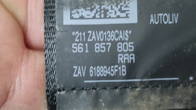 Пасок безпеки задній лівий 561857805RAA VAG