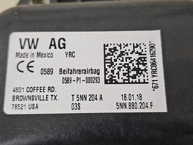 Подушка безпеки пасажира 5NN880204F VAG