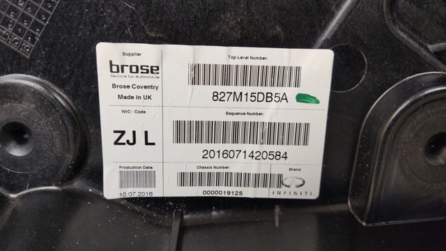 Склопідйомник задніх лівих дверей 827215DM0A NISSAN