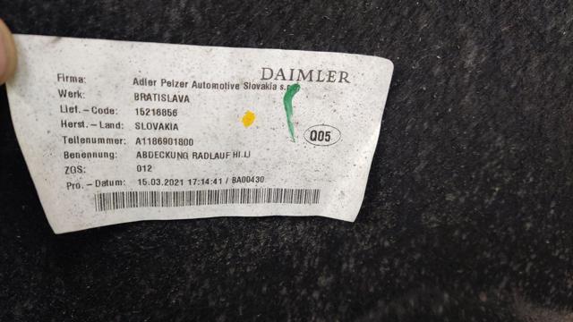 Підкрилок задній лівий A118690180064 MERCEDES