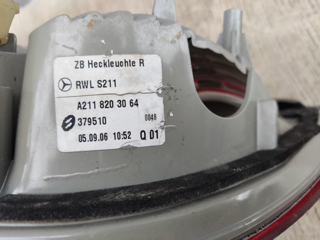 Ліхтар задній правий, внутрішній A2118203064 MERCEDES