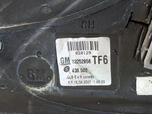 Праве бокове дзеркало 13252956 GM