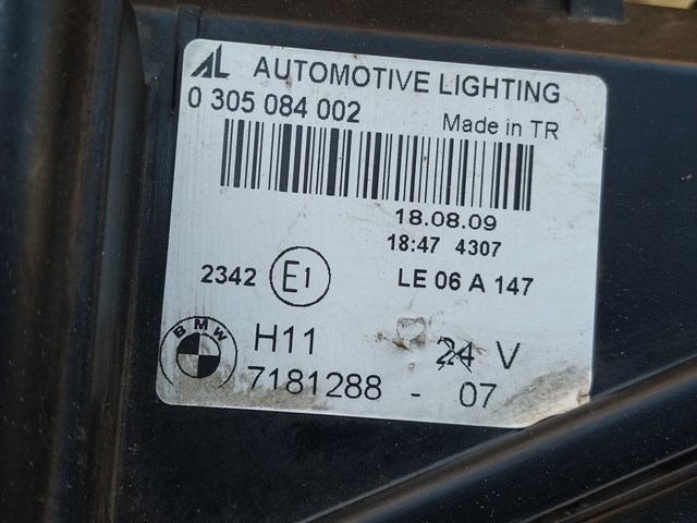 Фара протитуманна, права 7181288 BMW