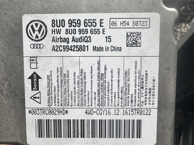 Модуль-процесор керування подушки безпеки 8U0959655E VAG