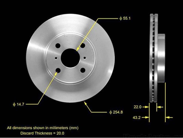 Гальмо дискове переднє PRT5476 BENDIX