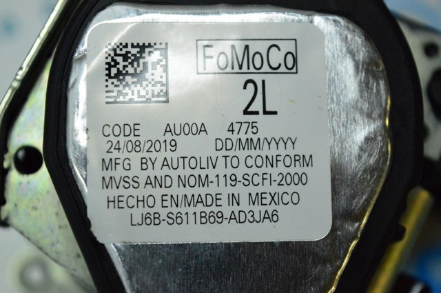 Пасок безпеки задній лівий LJ6Z78611B69AA FORD
