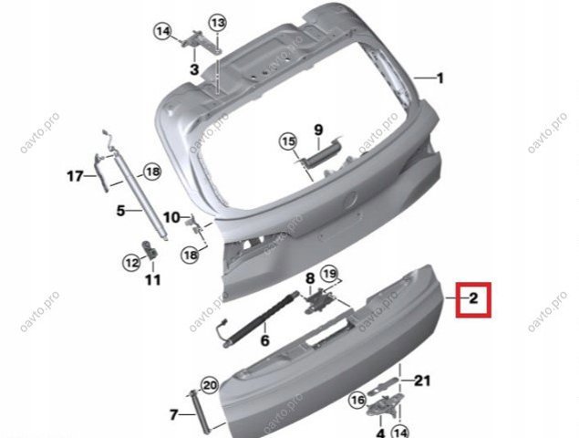 Двері багажника 41007931937 BMW