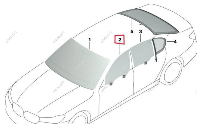 Вікно (передніх дверей) двері 51337409097 BMW