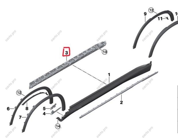 Опора порога (кріплення) 51777425460 BMW