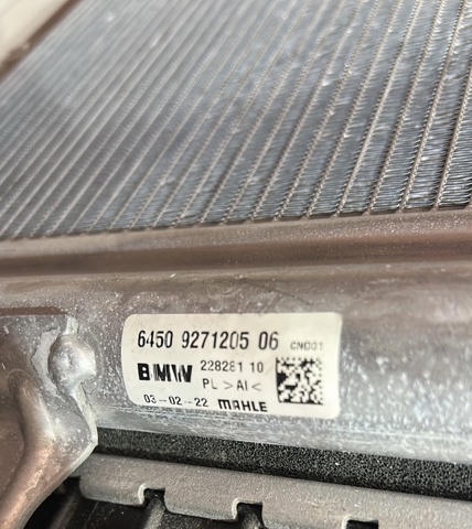 Радіатор охолодження кондиціонера 64509271205 BMW