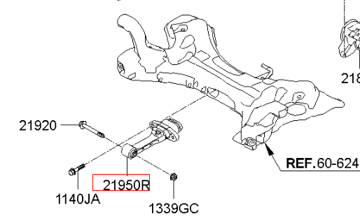 Подушка двигуна передня 219502T000 HYUNDAI