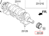 Шестерня приводу колонвала двигуна 2312125000 HYUNDAI