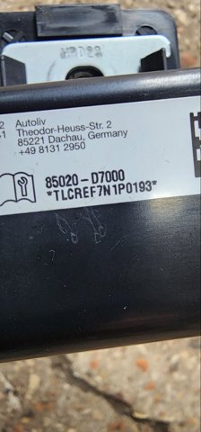 Подушка безпеки, бічна, права, AIRBAG 85020D7000 HYUNDAI