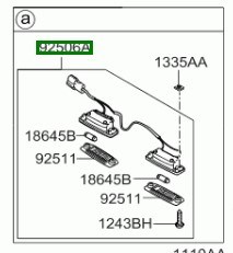Ліхтар підсвічування заднього номерного знака 925012P000 HYUNDAI