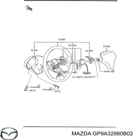 Руль GP9A32980B02 MAZDA