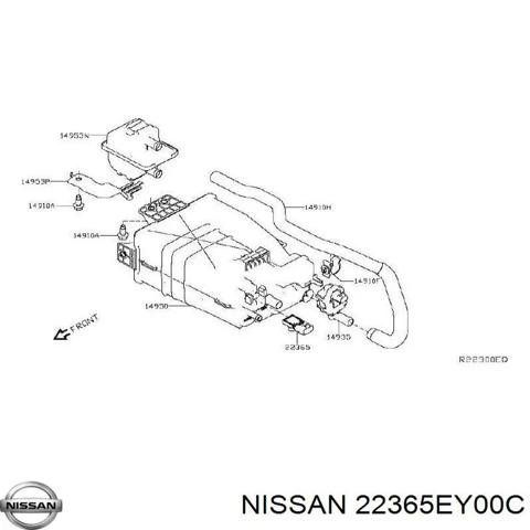 Датчик тиску системи рекуперації парів 22365EY00C NISSAN