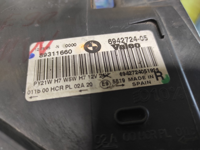 Права блок фара 6942724 BMW
