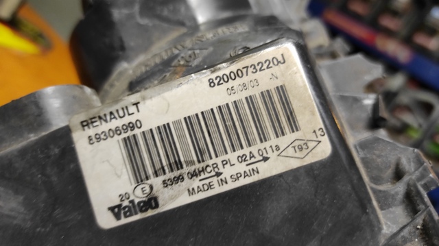 Оптика 8200073220J RENAULT