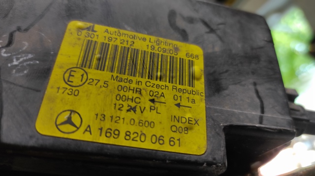 Фара комбінована, передня A1698200661 MERCEDES