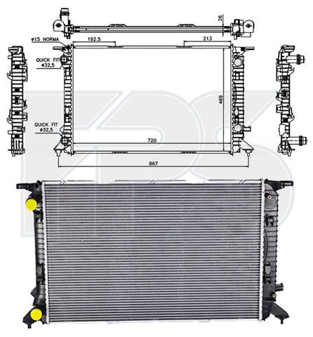 Радіатор охолодження FP 12 A876-X