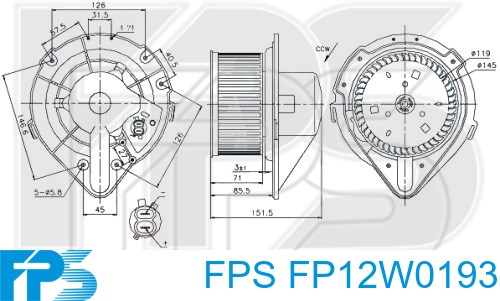 Вентилятор салона FP 12 W0193