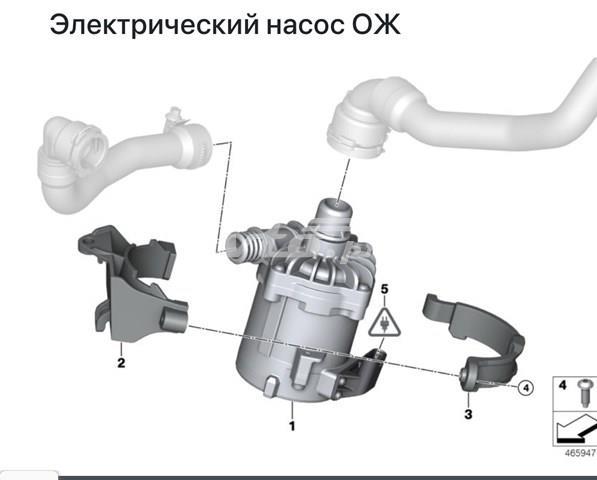 Водяний насос охолодження електричний додатковий 11517566335 BMW