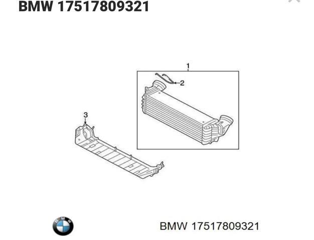 Радіатор інтеркулера 17517809321 BMW