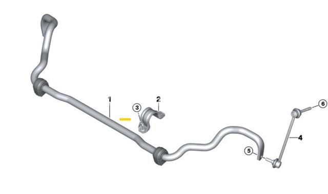 Стабілізатор передній стійкості 31356863638 BMW