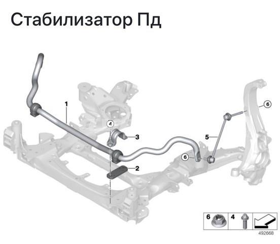Стабілізатор поперечної стійкості передній 31356870665 BMW
